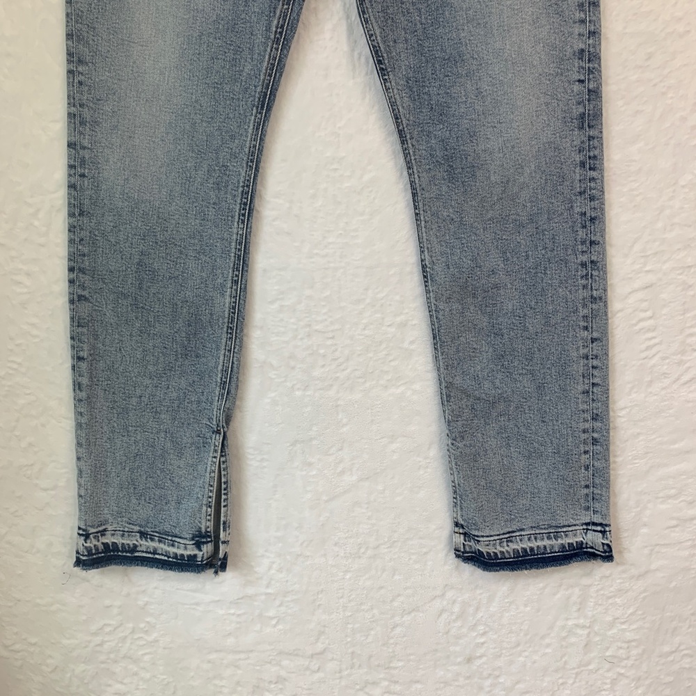 RE/DONE 70's High Rise Skinny Boot Released Hem Jeans in Opal Indigo Sz 32 - Picture 5 of 15